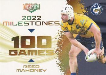 2023 NRL Traders Elite - 2022 Milestones #M10 Reed Mahoney Front